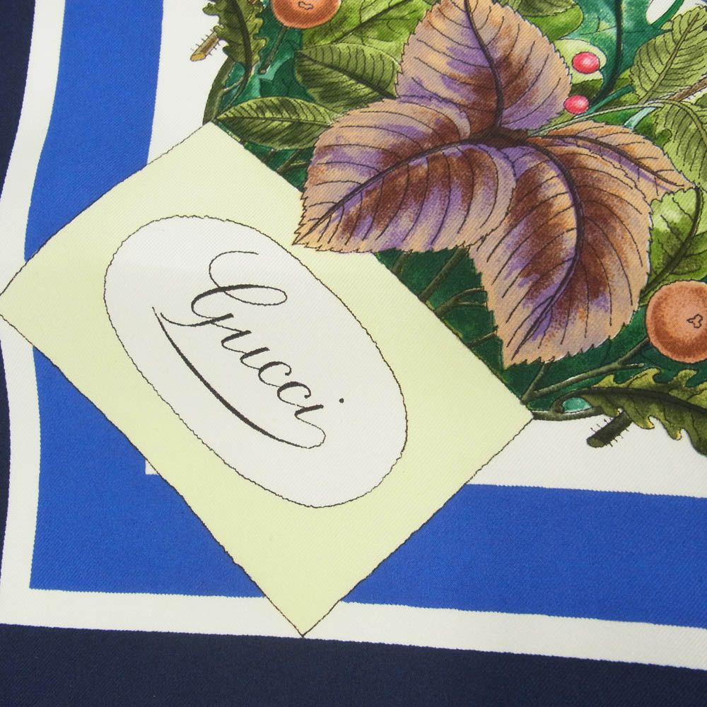 GUCCI グッチ シルク100% フラワー フローラル 花柄 スカーフ