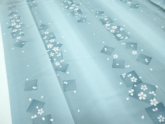 平和屋着物□極上 小紋 色紙重ね舞桜文様 暈し染め 逸品 未使用  