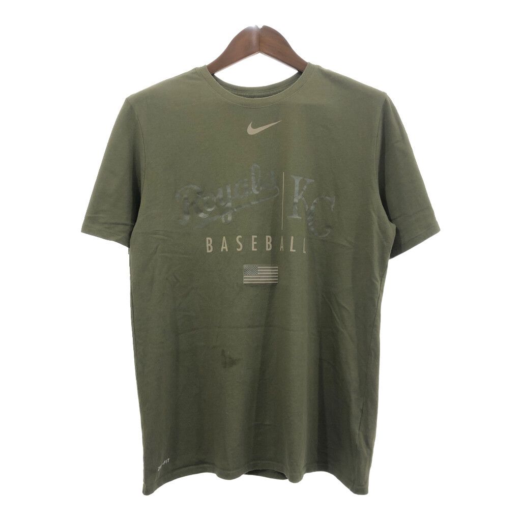 NIKE ナイキ MLB カンザスシティ・ロイヤルズ 半袖Ｔシャツ プロチーム カーキ (メンズ L) 中古 古着 Q6374 - メルカリ