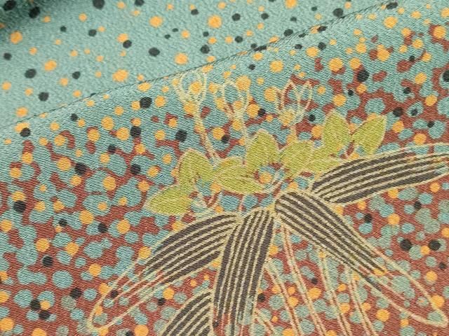 平和屋着物○撫松庵 小振袖 二尺袖 草花 暈し染め 洗える着物