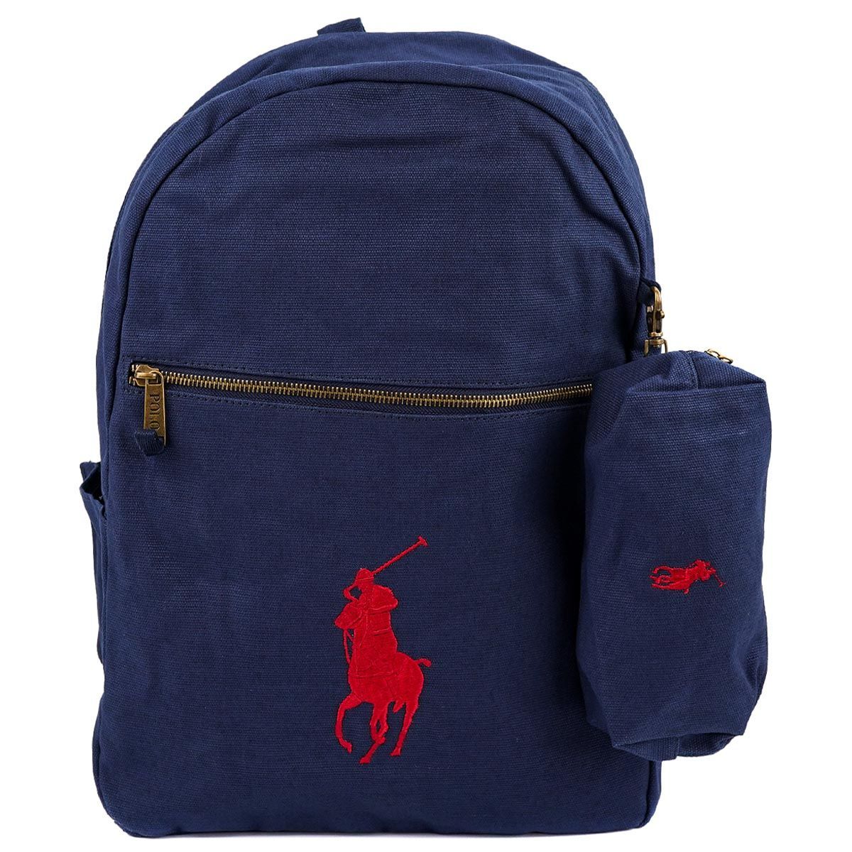 Polo Ralph Lauren ポロラルフローレン バックパック 9AR071 Polo Ralph Lauren Backpack レディース 女性 メンズ 男性 ユニセックス ジュニア BCV NEWPORT NAVY/Red ネイビー×レッド