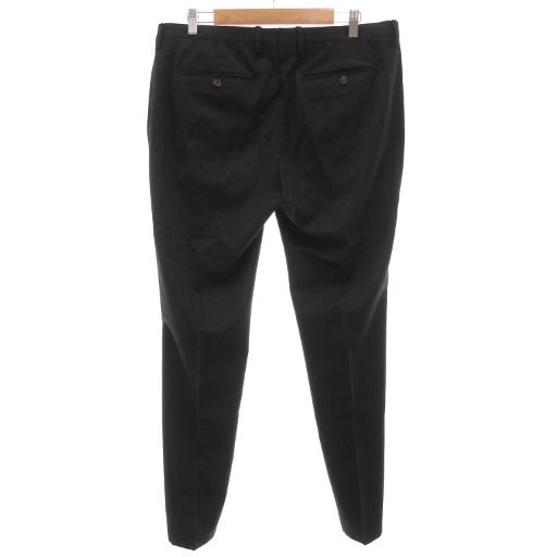 ビー エイブル BE ABLE パンツ スラックス テーパード センタープレス ボタンフライ イタリア製 38 紺 ネイビー GV GY 18