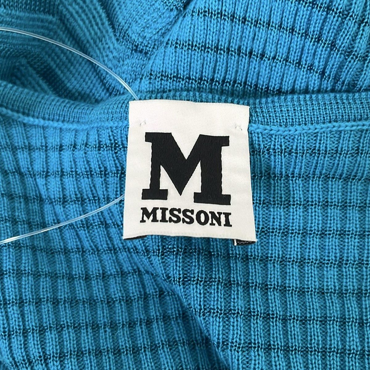 MISSONI ミッソーニ 七分袖セーター サイズ38 S レディース - ブルー Vネック WWW_NOITHATQUANGTHANH_NET