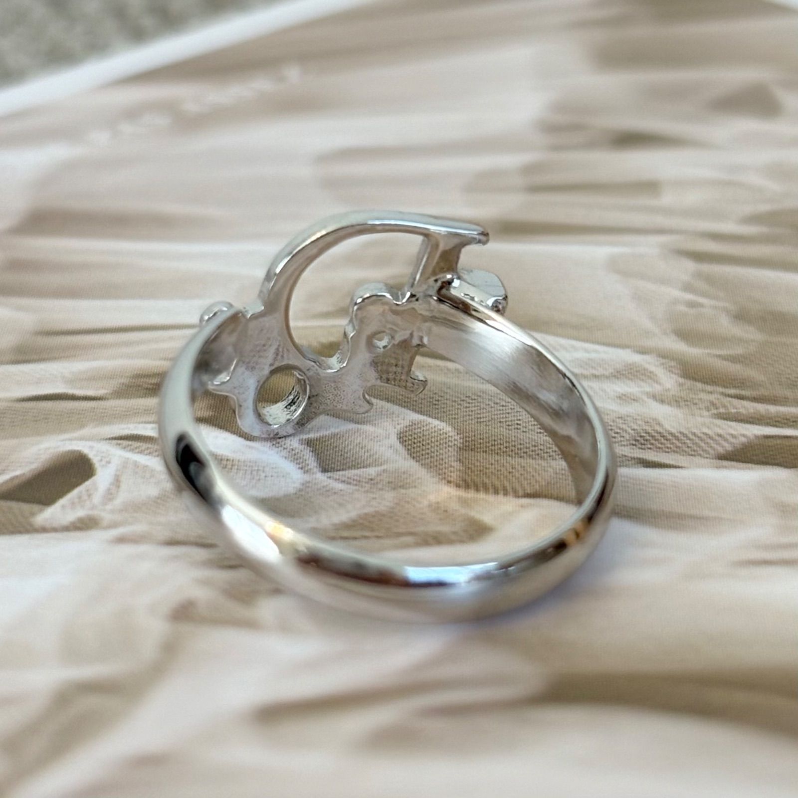 極美品】クリスチャン ディオール ロゴ 指輪 リング シルバー 13