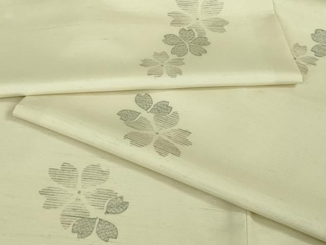 平和屋着物□極上 小紋 舞桜 象牙色地 ロング丈 逸品 DZAA7302kh5  