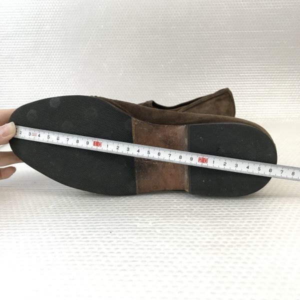  イタリア製 roberto botticelli ロベルト ボッティチェリ スエード本革ローファー 39 24 5 茶 BROWN モカシン ビジネスシューズ A 161 ローファー ブーツ 革靴