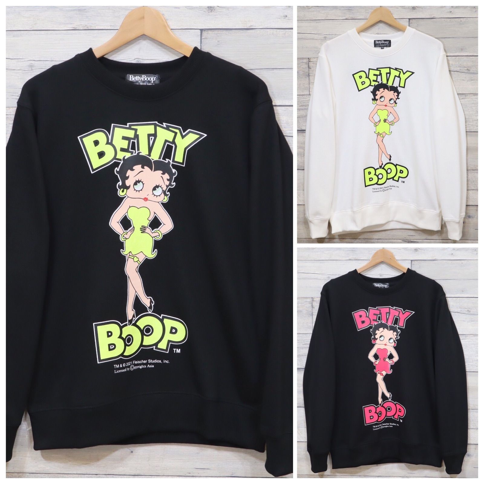 新品 メンズ ベティ・ブープ BETTY BOOP 長袖 スウェット トレーナー