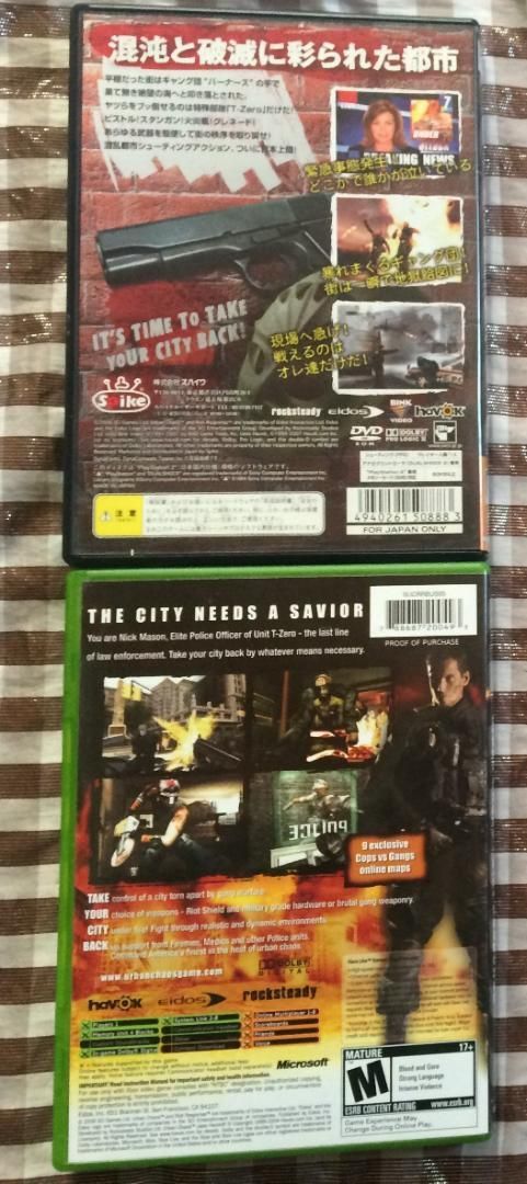 PS2 XBOX アーバンカオス Urban Chaos Riot Response 2本セット 海外版 北米版