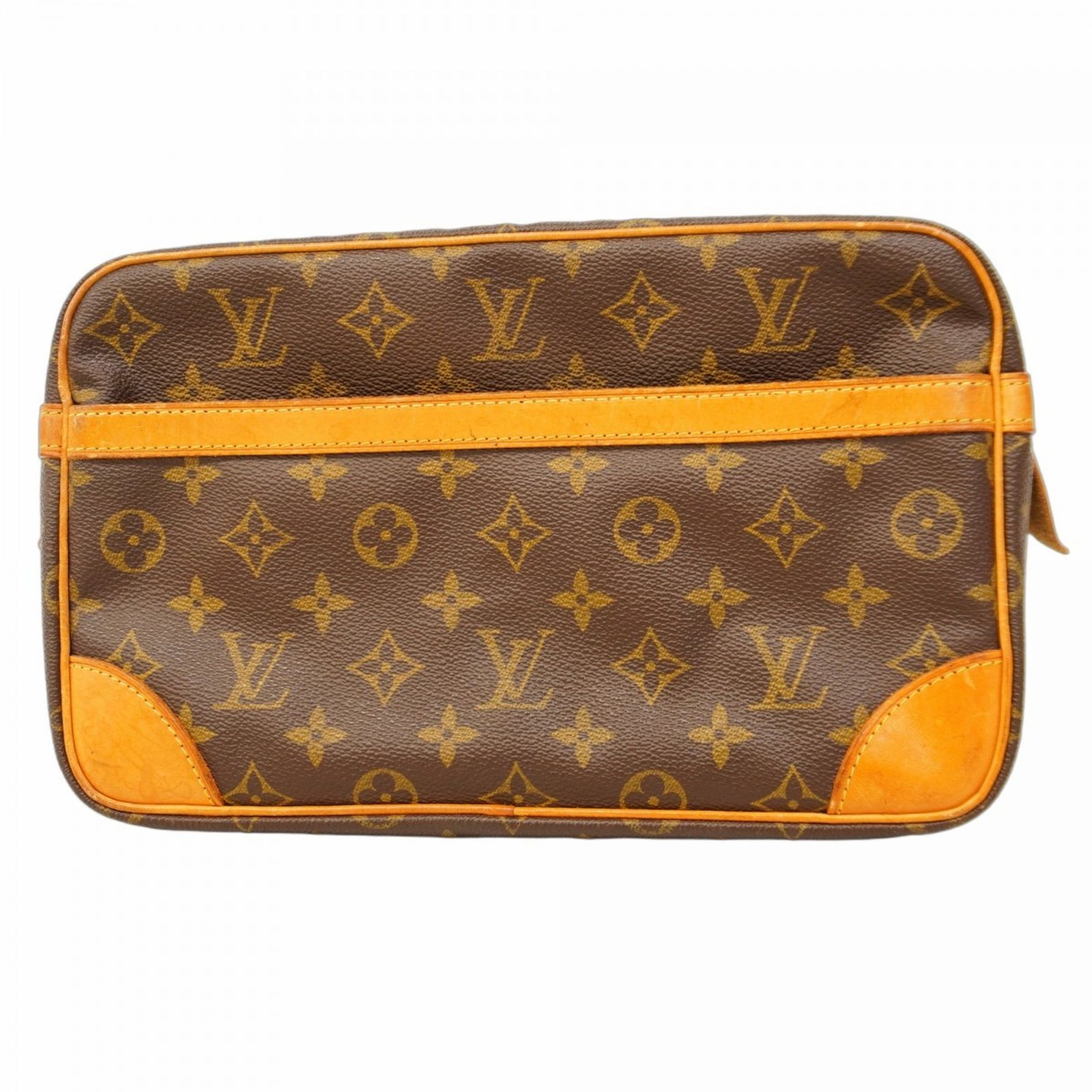 ルイヴィトン　クラッチバッグ　コンピエーニュ23 モノグラム　ブラウン　ヌメ革 ルイ・ヴィトン(Louis Vuitton) ルイ・ヴィトン クラッチバッグ