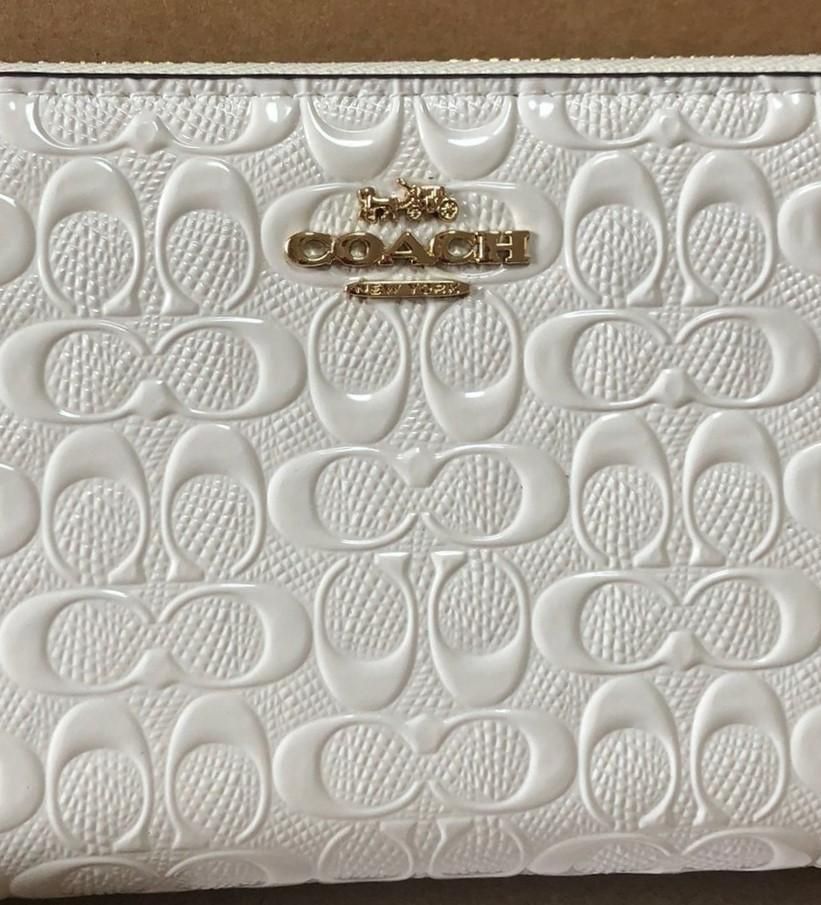 ＣOACH コーチ 新品 長財布 エナメル ホワイト レディース 財布 白 89