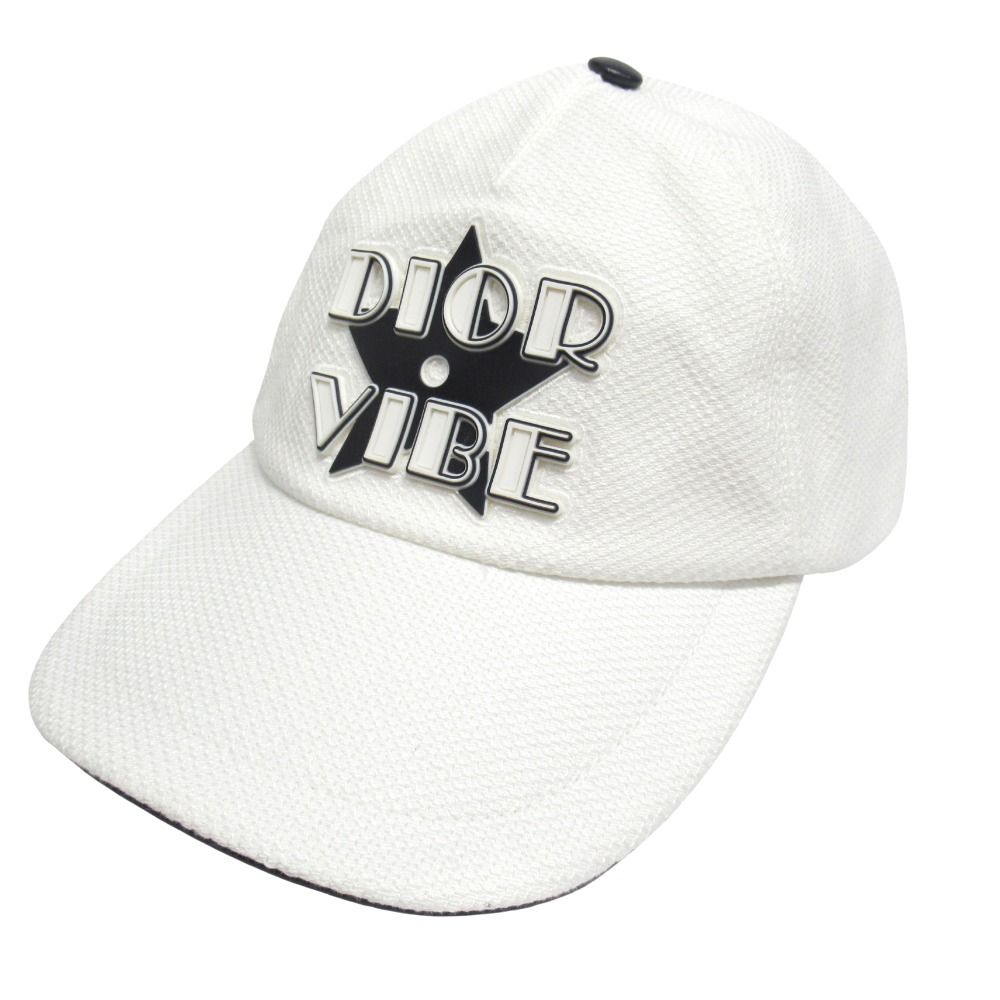 22aw Christian Dior クリスチャンディオール Dプレイヤー キャップ ロゴ 24VIB922E132 D-PLAYER CAP VIBE 57 ホワイト メンズ レディース 古着