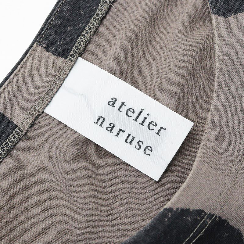 アトリエナルセ atelier naruse cotton ~mizutama~ cut&sewn コットン 水玉カットソー F/ブラウン トップス【2400014002140】 アトリエナルセ atelier naruse cotton ~mizutama~ cut&sewn
