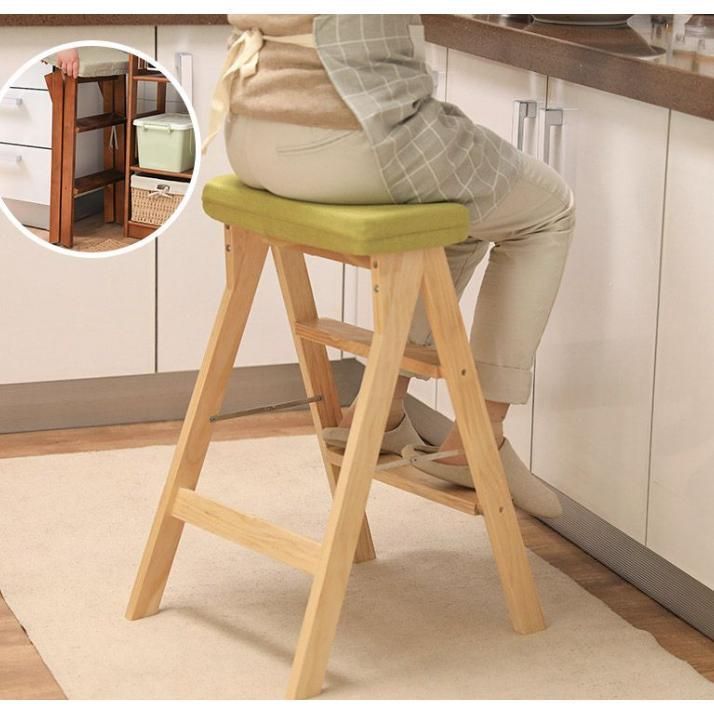 1970年代 アメリカンビンテージ 木製折畳脚立 ミッドセンチュリー 1970