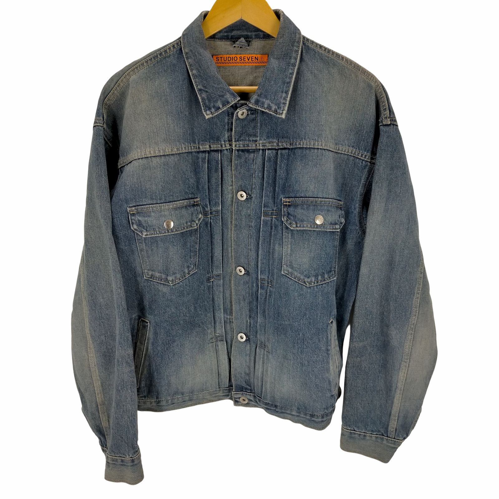 スタジオセブン STUDIO SEVEN SEVENBack Caution Denim Jacket メンズ