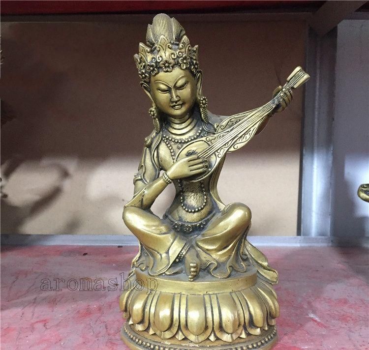 仏教美術 仏像 妙音天女銅像 家内仏堂 奉納 装飾品 工芸品 置物 仏教美術 仏像 妙音天女銅像 家内仏堂 奉納 装飾品 工芸品 置物