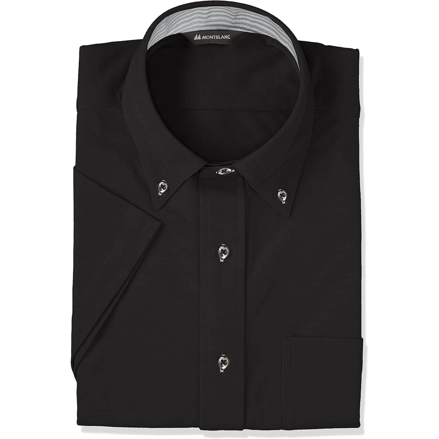 ニットシャツ(兼用・半袖) L ZK2712-1CB(クロ)