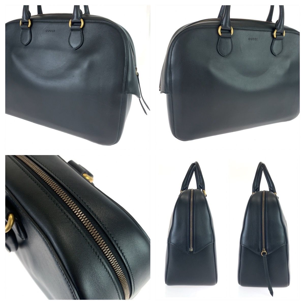 美品 GUCCI グッチ スネーク ブラック 黒 ゴールド金具 レザー 450999