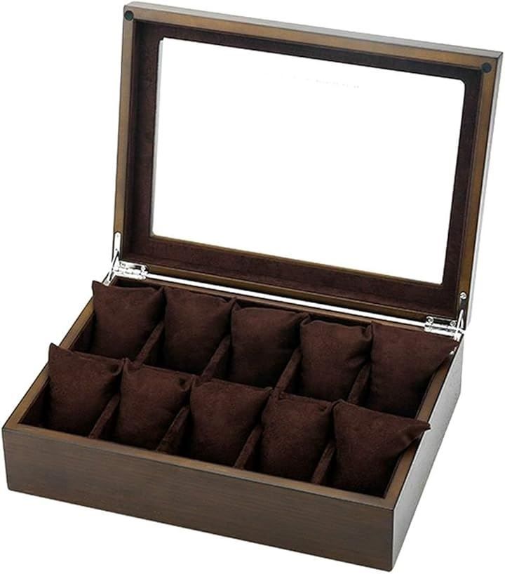 Anberotta 高級 木製 腕時計 収納 ボックス 10本用 ケース