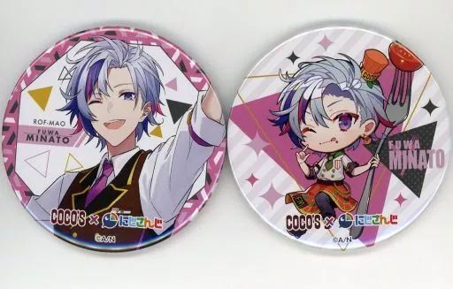 にじさんじ ろふまお COCO'S コラボ 不破湊 缶バッジ ゼンショーネットストア【本店】｜ビッグ缶バッジ2個セット