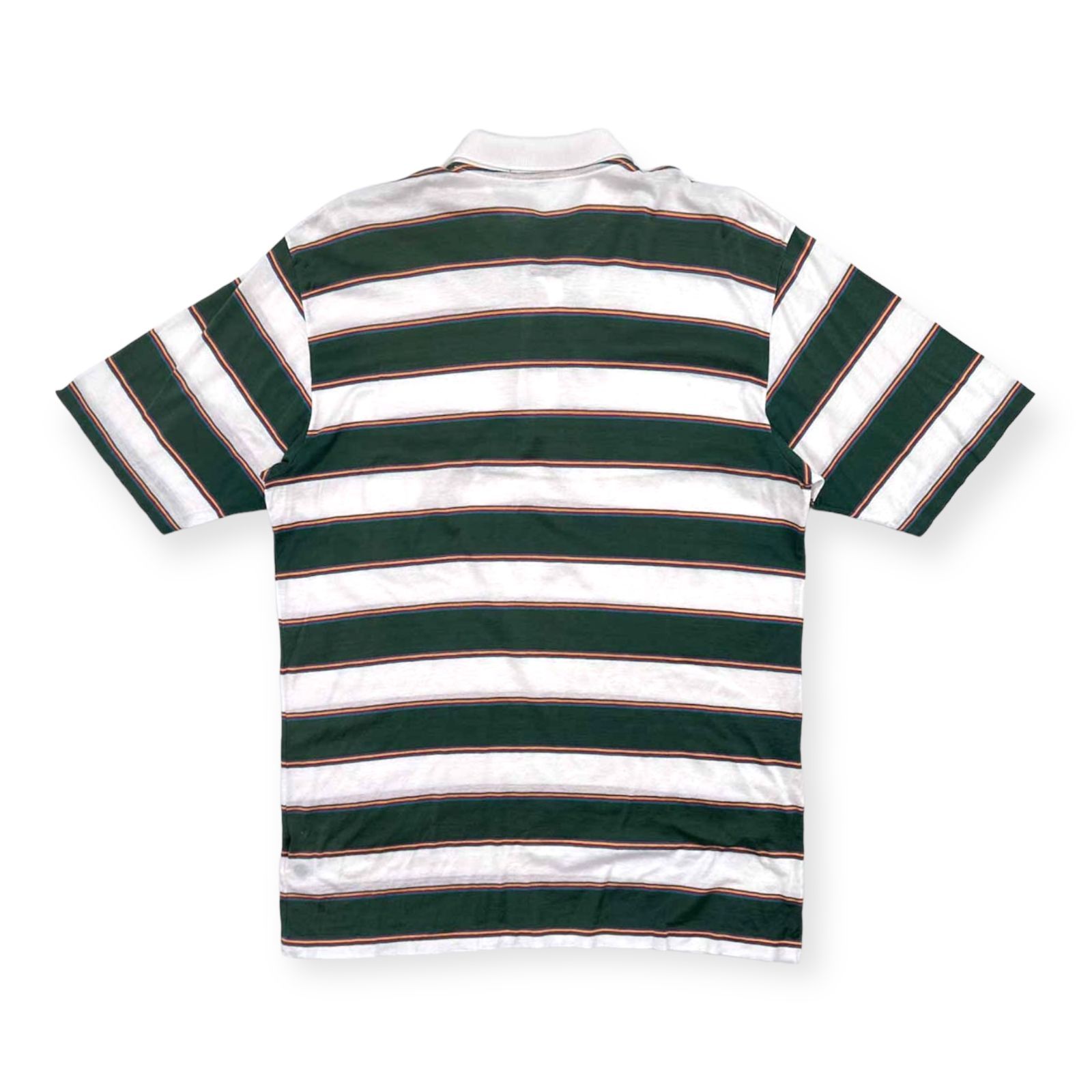 イタリア製 dunhill ( PURE COTTON ) ボーダー 半袖 ポロシャツ 42 