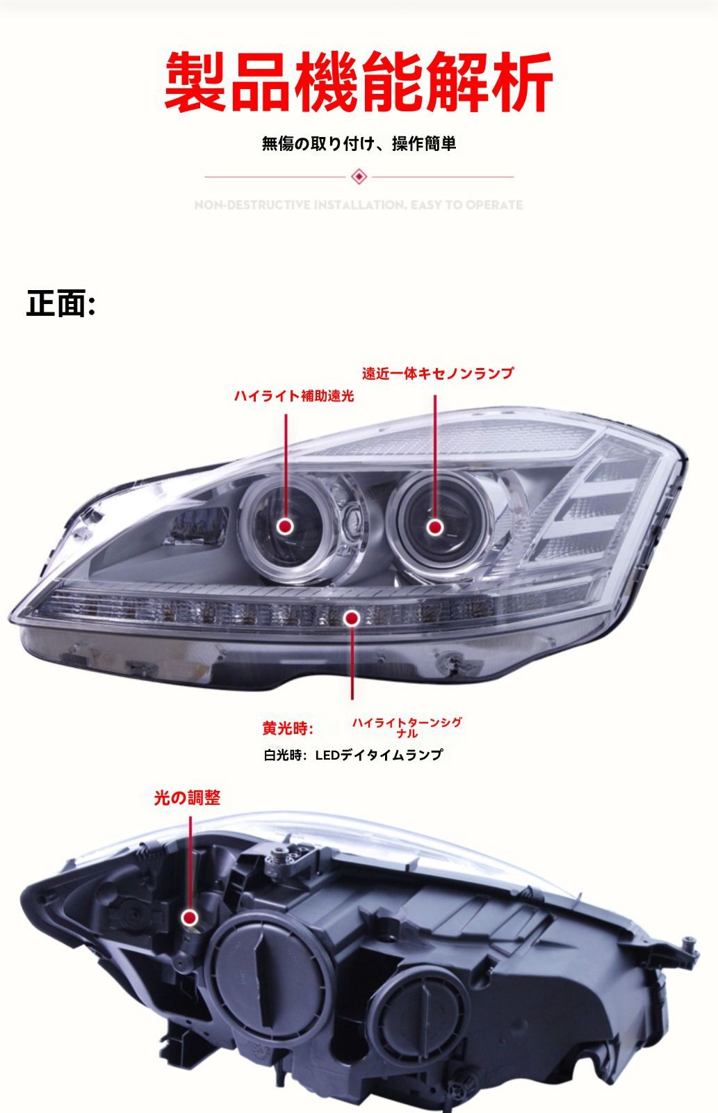 S350対応 ヘッドライト左右セット