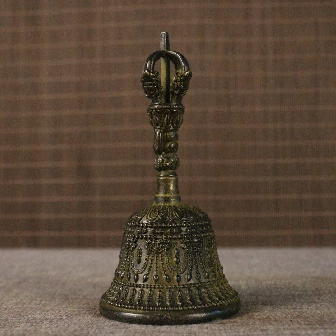 銅製 法器 手揺鈴 五股金剛密鈴 金剛杵銅鈴 装飾品 工芸品 置物 【公式
