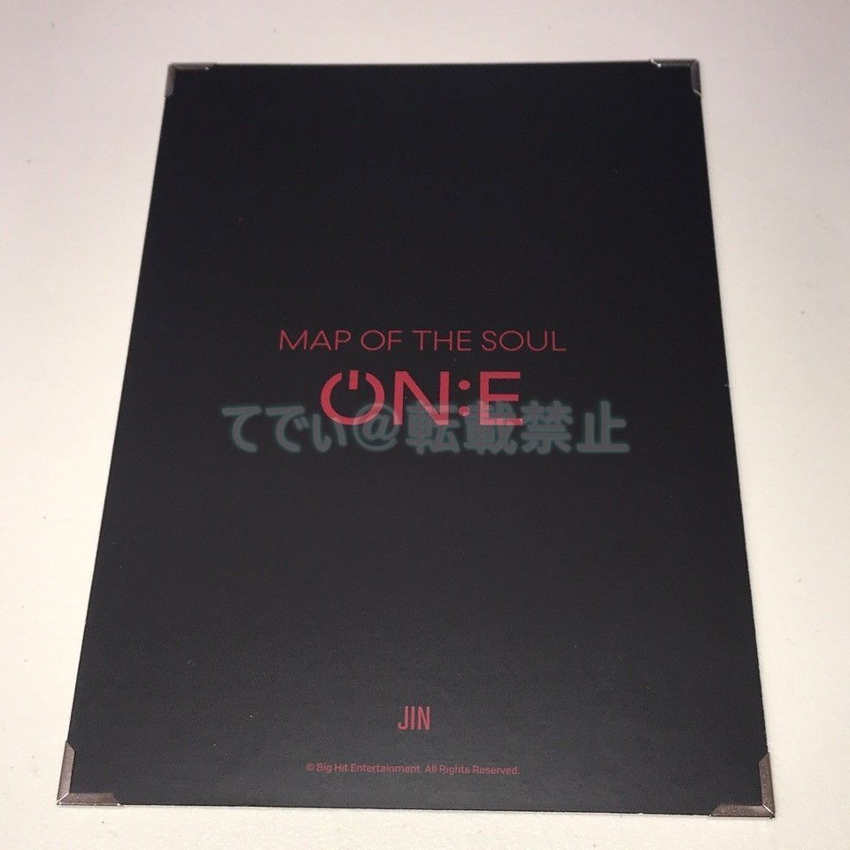 BTS JIN 直筆サイン「MAP OF SOUL ON:E」プレミアムフォト