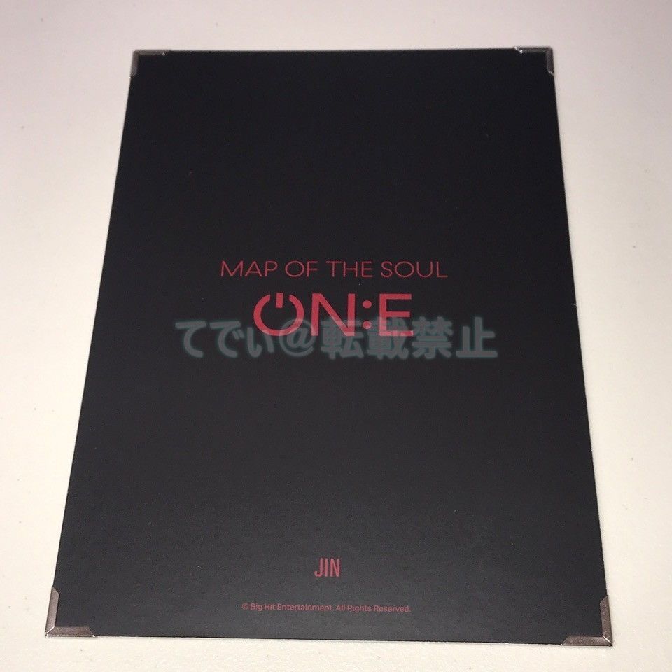 BTS JIN 直筆サイン「MAP OF SOUL ON:E」プレミアムフォト JIN ジン 直筆サイン「MAP OF SOUL ON:E」プレミアムフォト