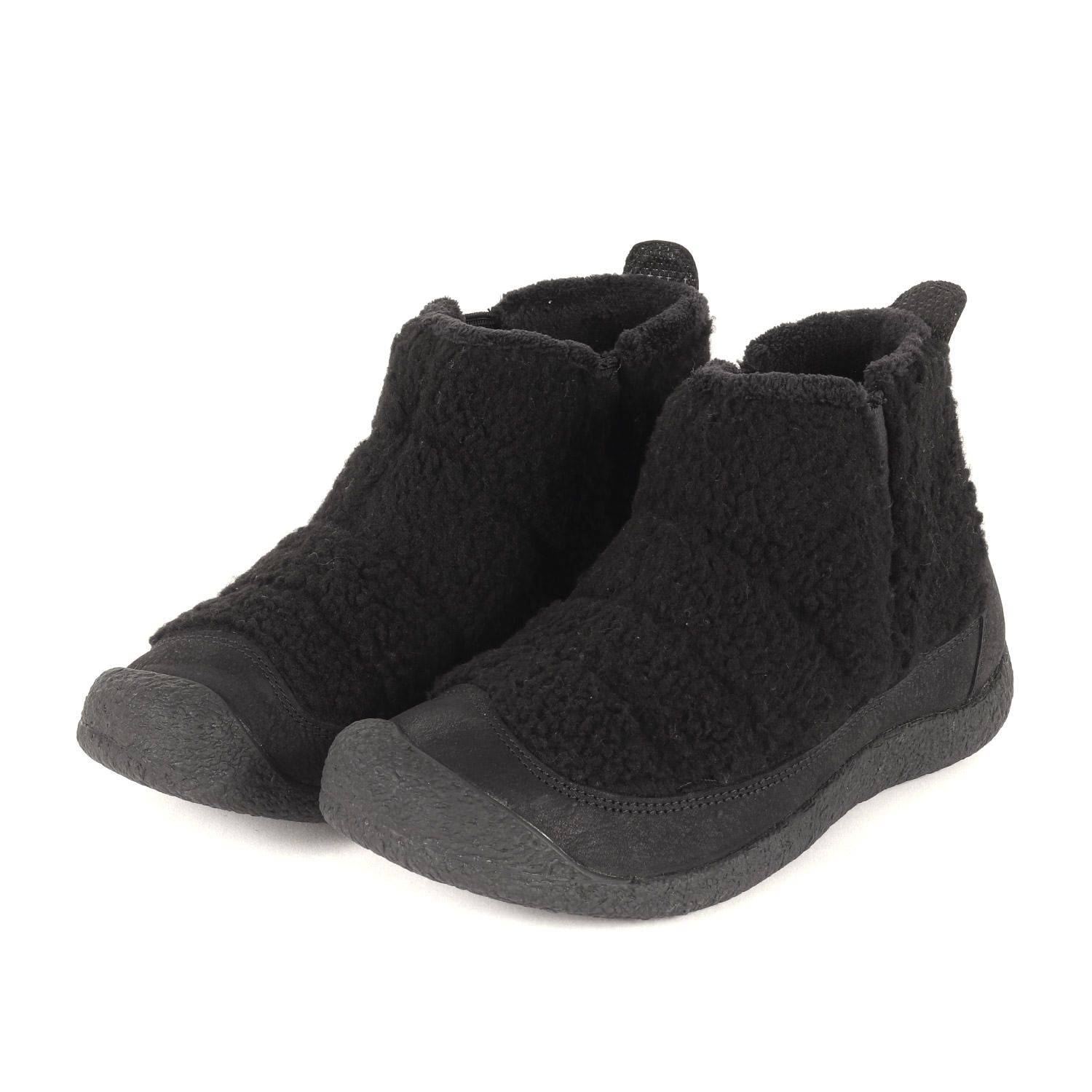 KEEN キーン サイズ US5.5 25.0cm 20秋冬 ハウザー II ミッド HOWSER II MID FUWAFUWA BLACK ボアフリース ヌバック サイドゴア ブーツ ブラック レディース