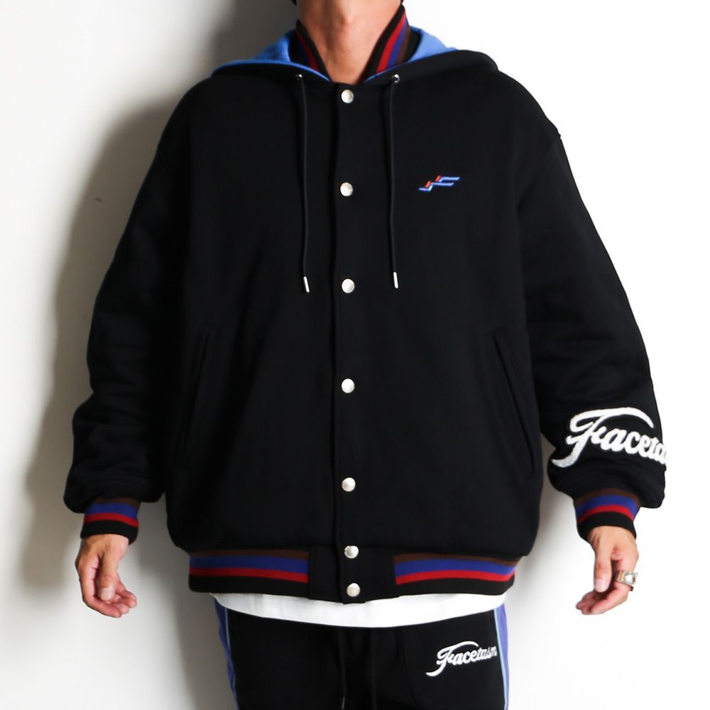 【FACETASM/ファセッタズム】× FRUIT OF THE ROOM / STADIUM JACKET - BLACK / スタジアムジャケット / KR-JK-M01【メンズ】【送料無料】