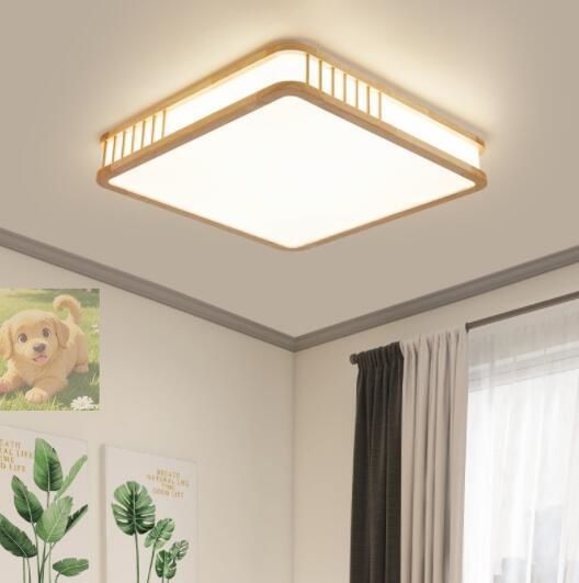 シーリングライトおしゃれ天然木LED 調光調色リモコン操作リビング 照明和室天井照明6畳-10畳 四角形 引掛け対応 工事不要 40-60cm