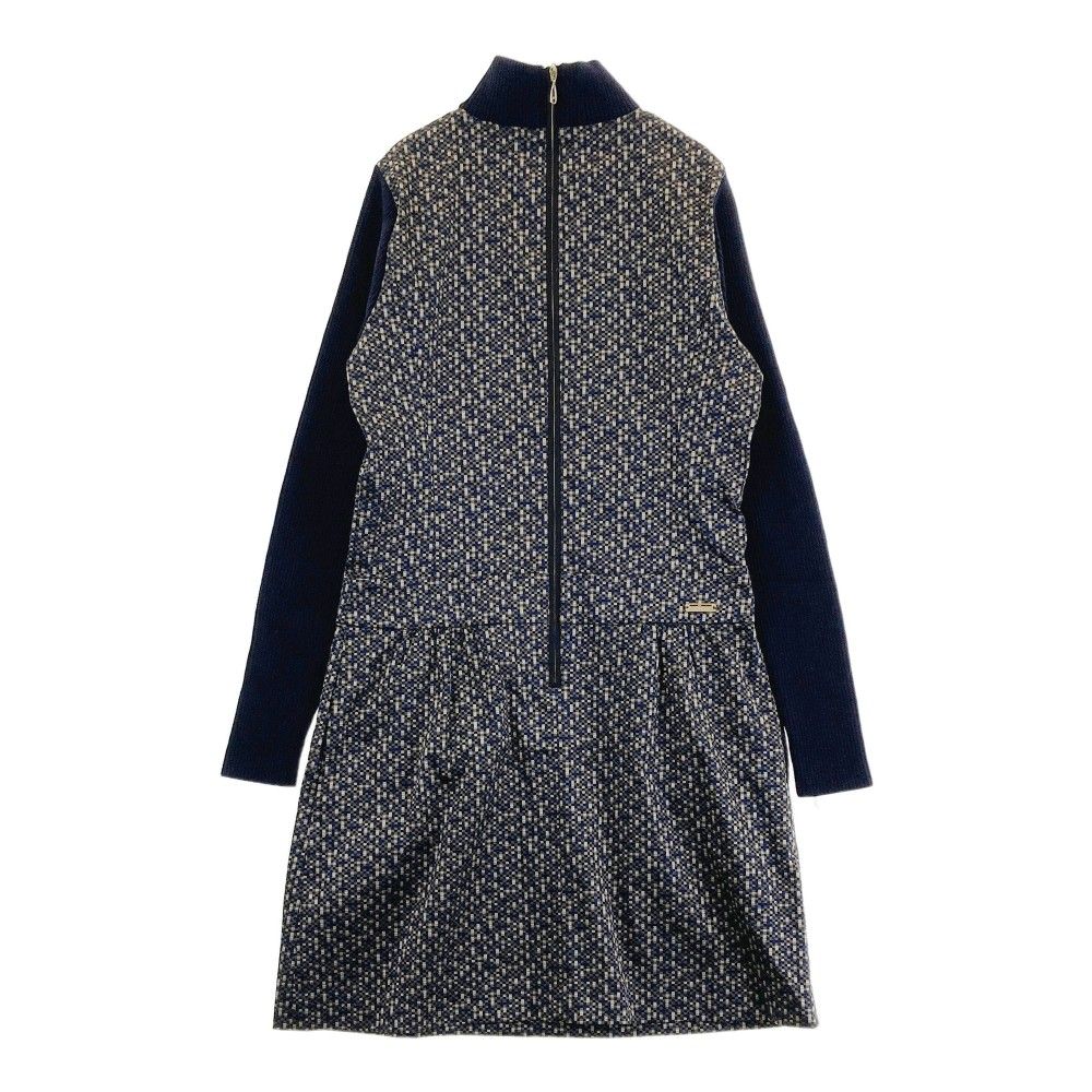 サイズ：M ST ANDREWS セントアンドリュース リブ切替ワンピース 総柄