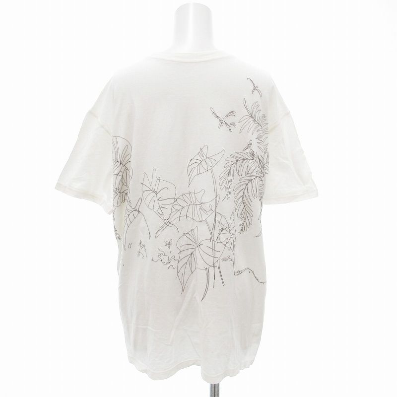 ヨーガンレール JURGEN LEHL Tシャツ 半袖 刺繍 総柄 M ホワイト