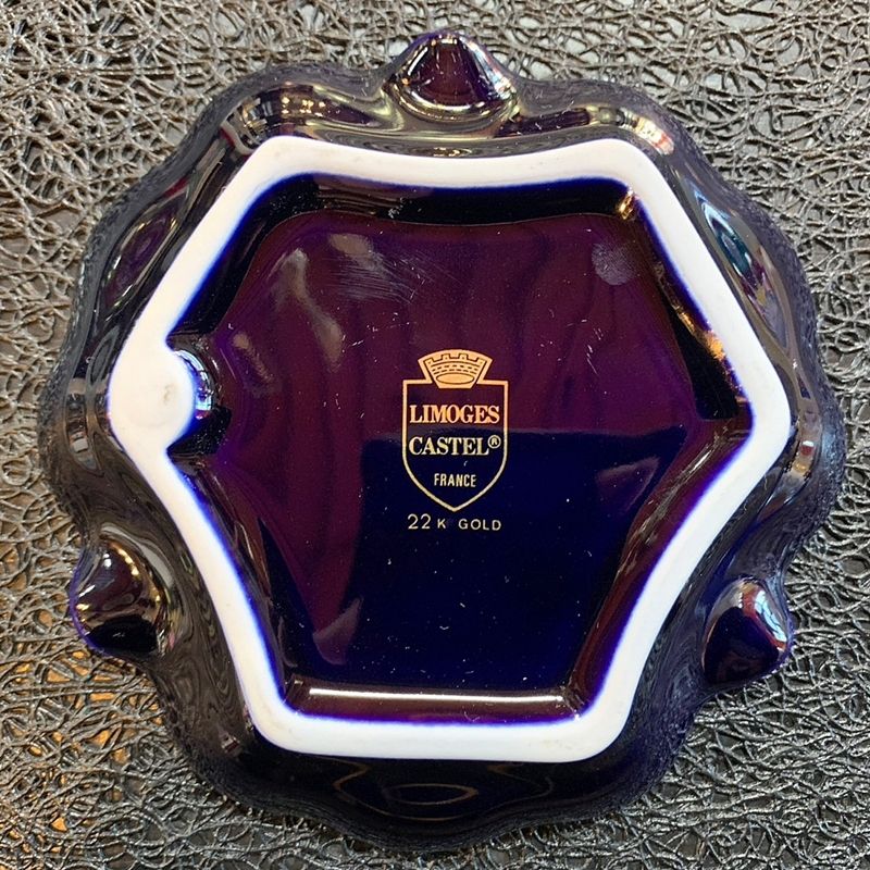 LIMOGES CASTEL リモージュ キャッスル 灰皿 22k GOLD 金彩 陶器 西洋