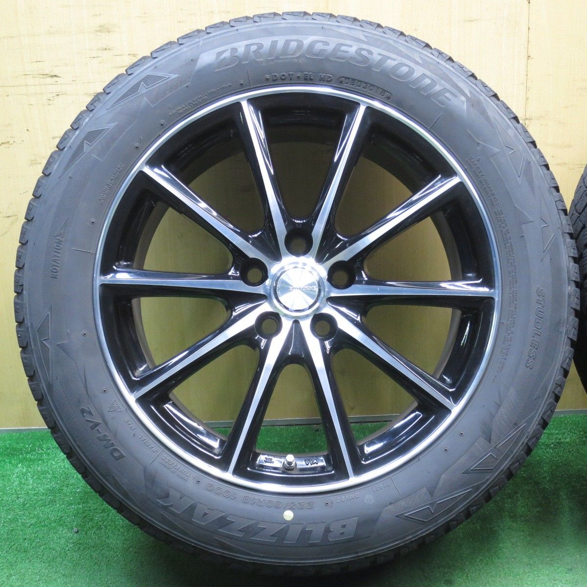 ブリジストンエコフォルム18インチアルミタイヤセット 225/45r18バリ溝！