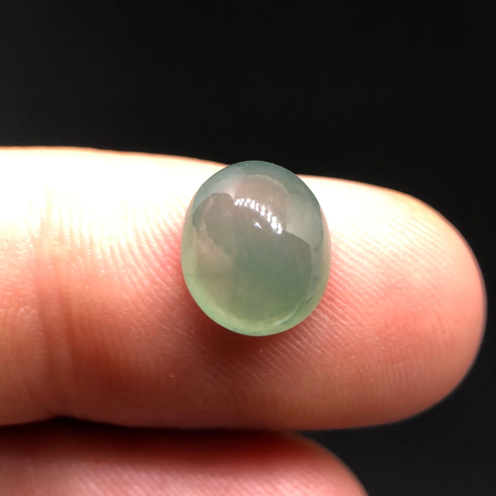 ミャンマー産 本翡翠 ルース 3.45ct ガラス質 みずみずしい とろとろ