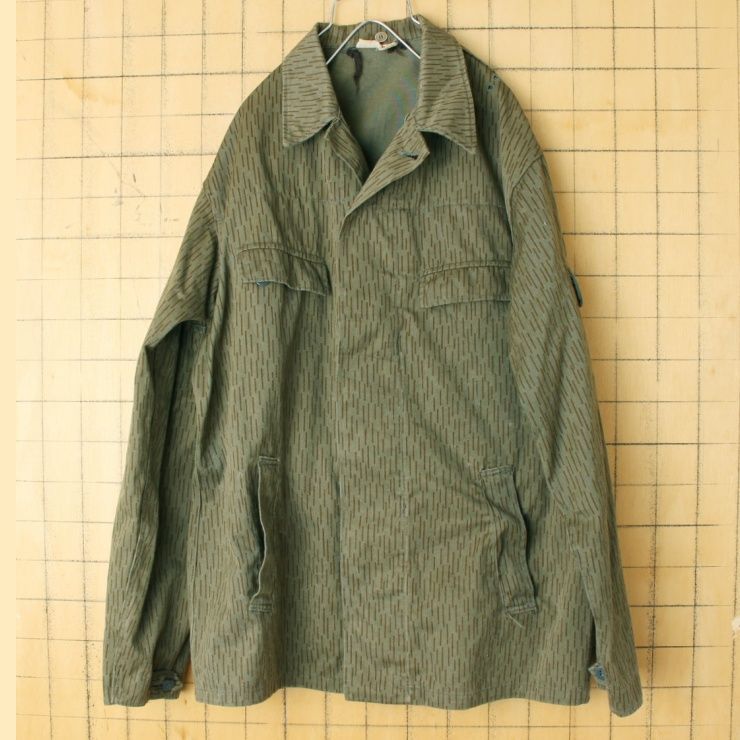 70s80s 東ドイツ軍レインドロップカモジャケット MLミリタリー aw118