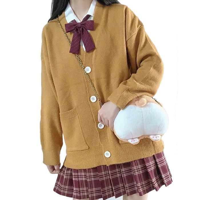 カーディガン スクール 学生服 女子高生 制服 スクールセーター 防寒 カーディガン 無地 レディース カーディガン ニット通勤 通学 アウター シンプル 上着 カーディガン スクール 学生服 女子高生 制服 スクールセーター