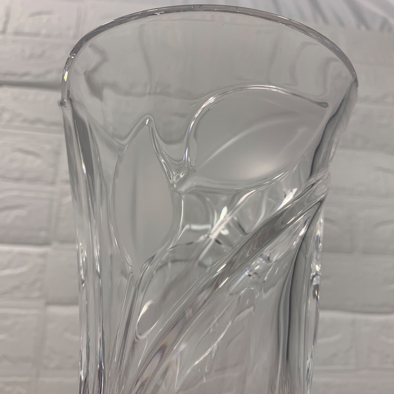 HOYA CRYSTAL ホヤクリスタル 花瓶 花器 高さ 約21㎝ 箱付 現状