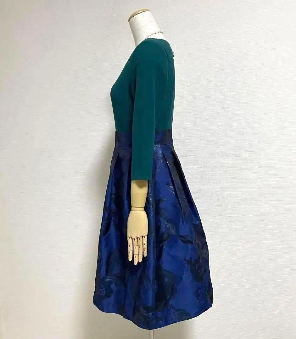 花柄ジャガード切替 フィット＆フ