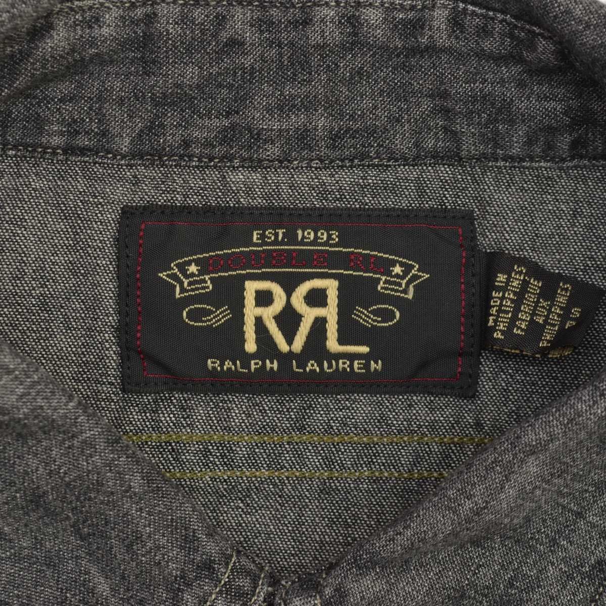 S【RRL / ダブルアールエル】Black Denim Work Shirt ブラックデニム 