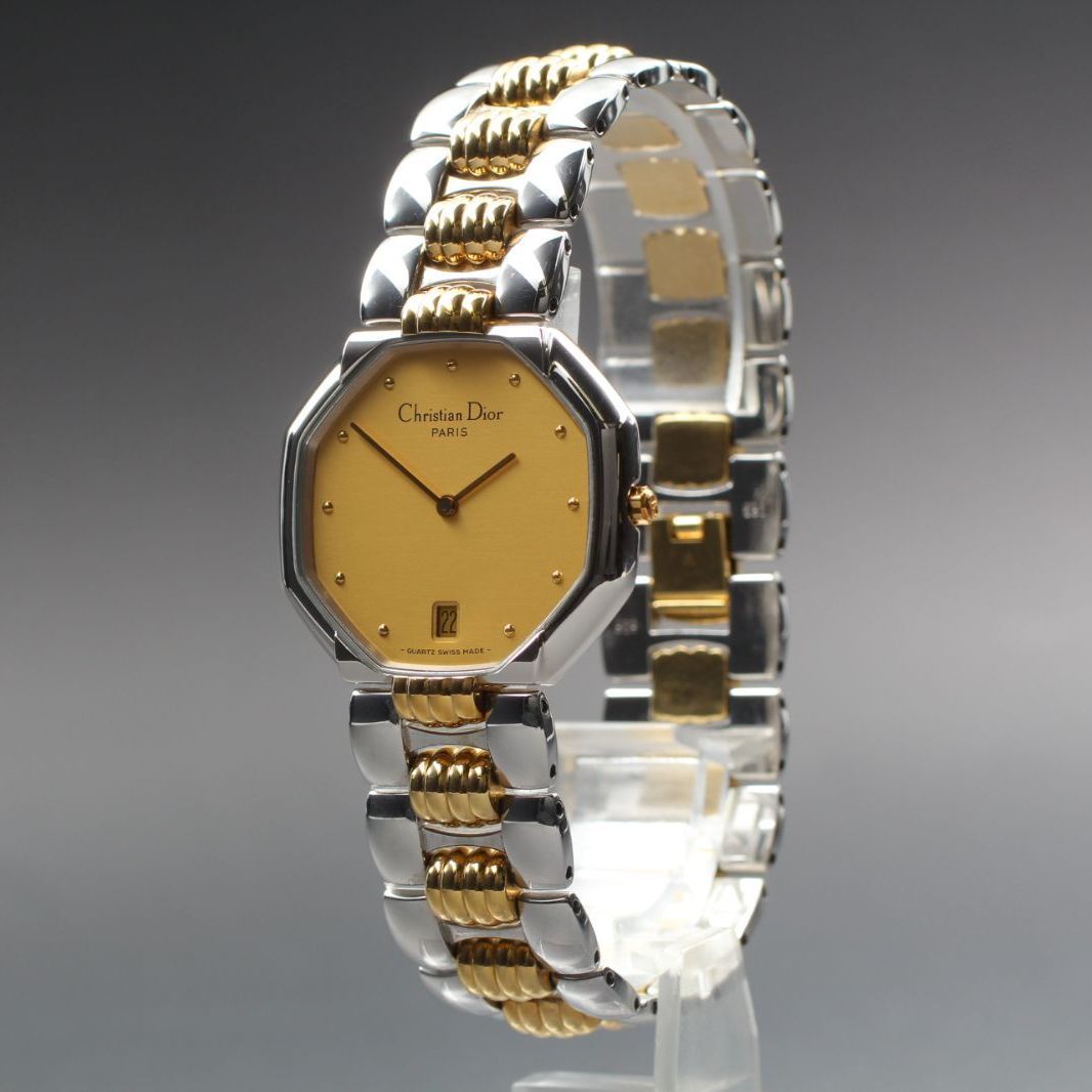 172【美品】 Christian Dior D45-204 Gold クリスチャンディオール