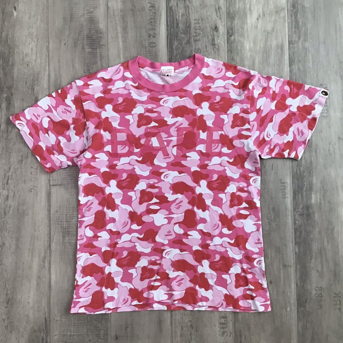 ABC camo Pink BAPE logo Tシャツ Sサイズ a bathing ape BAPE エイプ ...