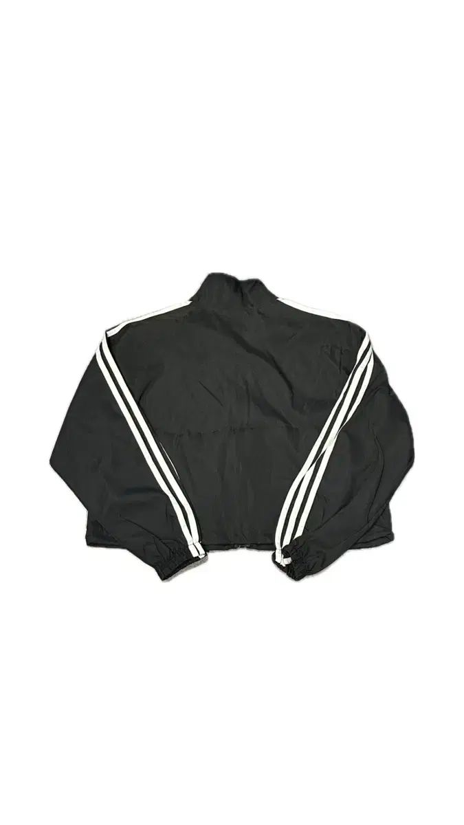 adidas アディダス 3本線 クロップド ウィンドブレーカー 黒
