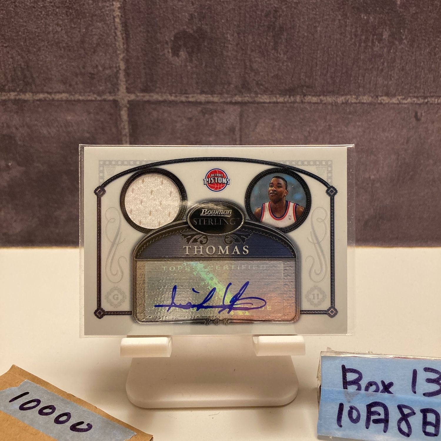 2007 Topps Bowman Sterling Isiah Thomas 直筆サインカード DETROIT PISTONS ジャージ カード