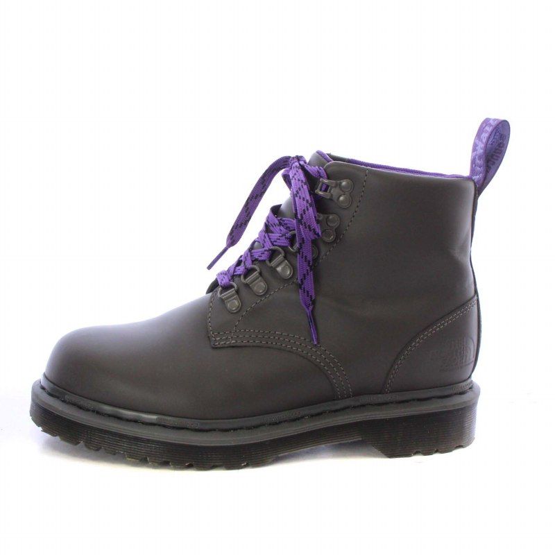 ドクターマーチン DR.MARTENS × ザノースフェイス パープルレーベル THE NORTH FACE PURPLE LABEL 6ホール  ブーツ ショート レザー ロゴ UK7 26cm グレー 紫 パープル TNFPL101 /XZ □GY18 - メルカリ