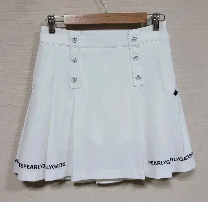 PEARLY GATES パーリーゲイツ レディース ロゴ ボタン プリーツ キュロット スカート