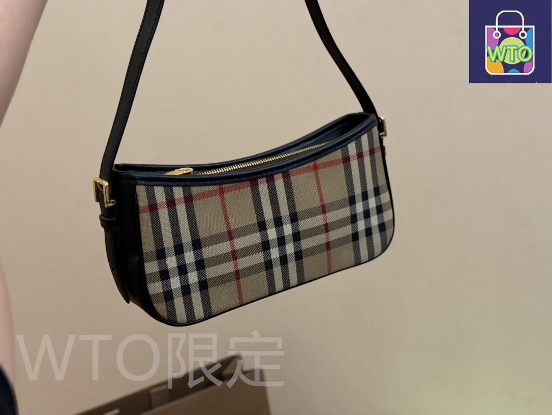 今日WTO】Burberry ヴィンテージ アンピットバッグ 24×11cm -WTO