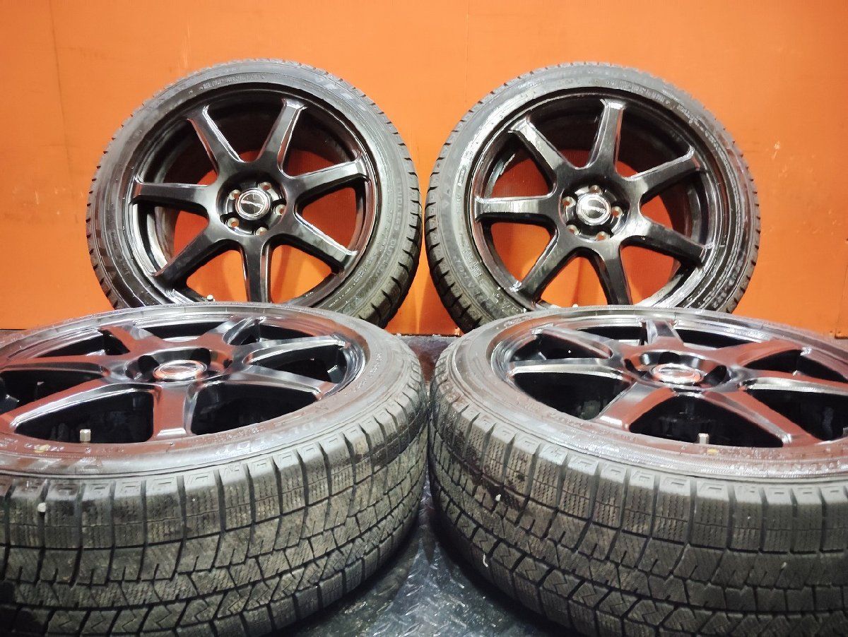 DUNLOP WM03 205|50R17 スタッドレス DUNLOP PRD 17インチ 7J5HPCD100 53 22年製 バリ溝 インプレッサスポーツ等 VTL264