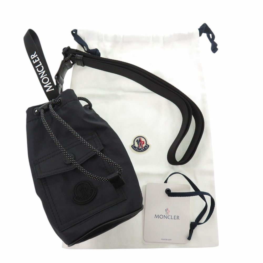 未使用 モンクレール MINI DRAWSTRING ナイロン ブラック ショルダー 